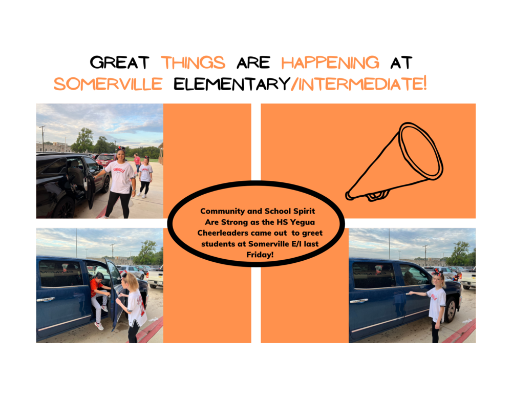 Cheerleaders Greet Somerville Elementary/ Intermediate Students Somerville Intermediate School